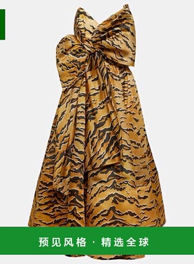 1h可退 香港直邮ZIMMERMANN 女士 Matchmaker 动物纹真丝长款连衣