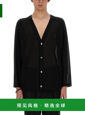 1h可退 香港直邮Needles 男士 涤纶网纱针织开衫 OT253DBLACK