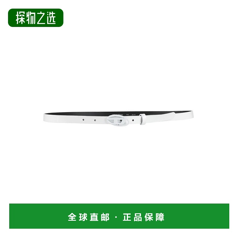 香港直邮Diesel 迪赛 女士 细款皮带 white白色 舒适时尚