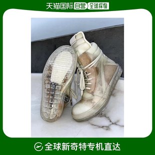 女款 香港直邮RICK Owens 做旧透明底倒三角高帮球鞋 OWENSRick