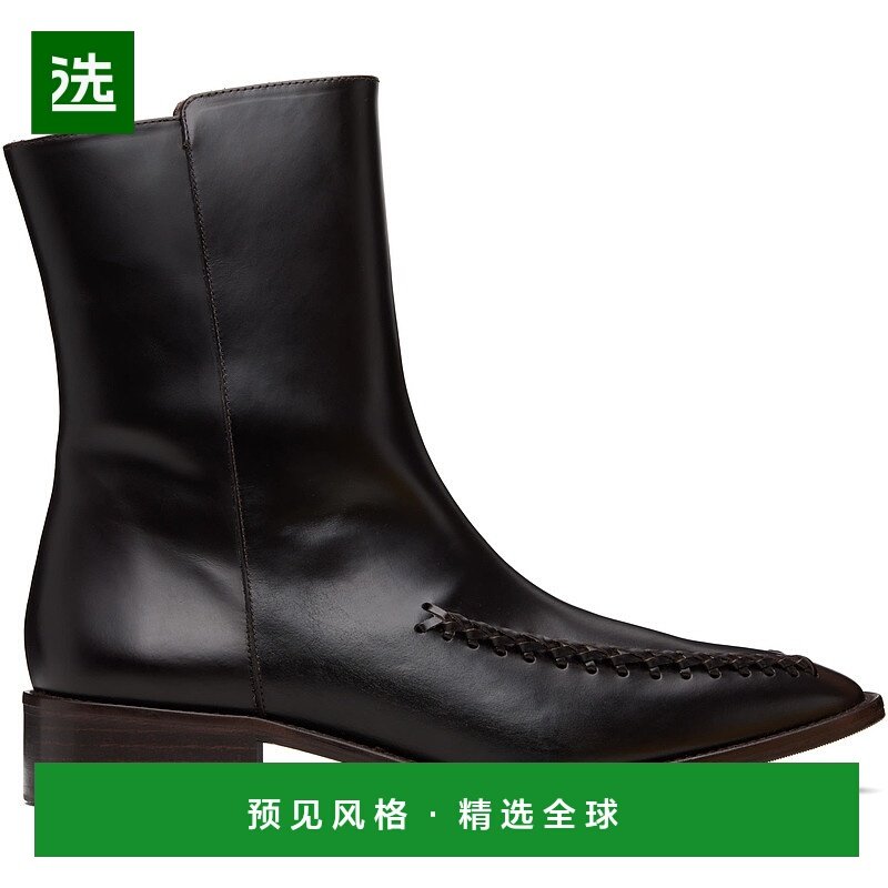 1h可退 香港直邮Hereu 女士 棕色 Metla Polished 踝靴 METPWF