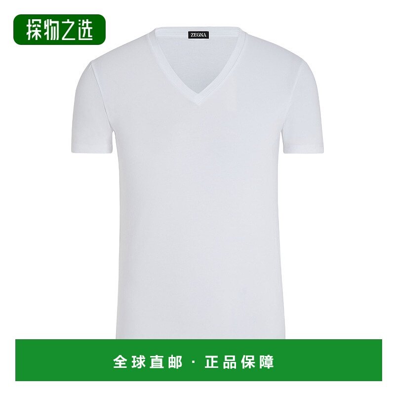香港直邮Zegna V领短袖T恤 N2M80009