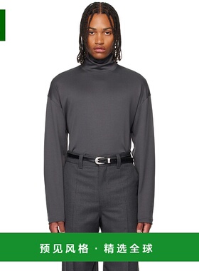 香港直邮Lemaire 男士 灰色 Relaxed Mock Neck T 恤 TO1467LJ104