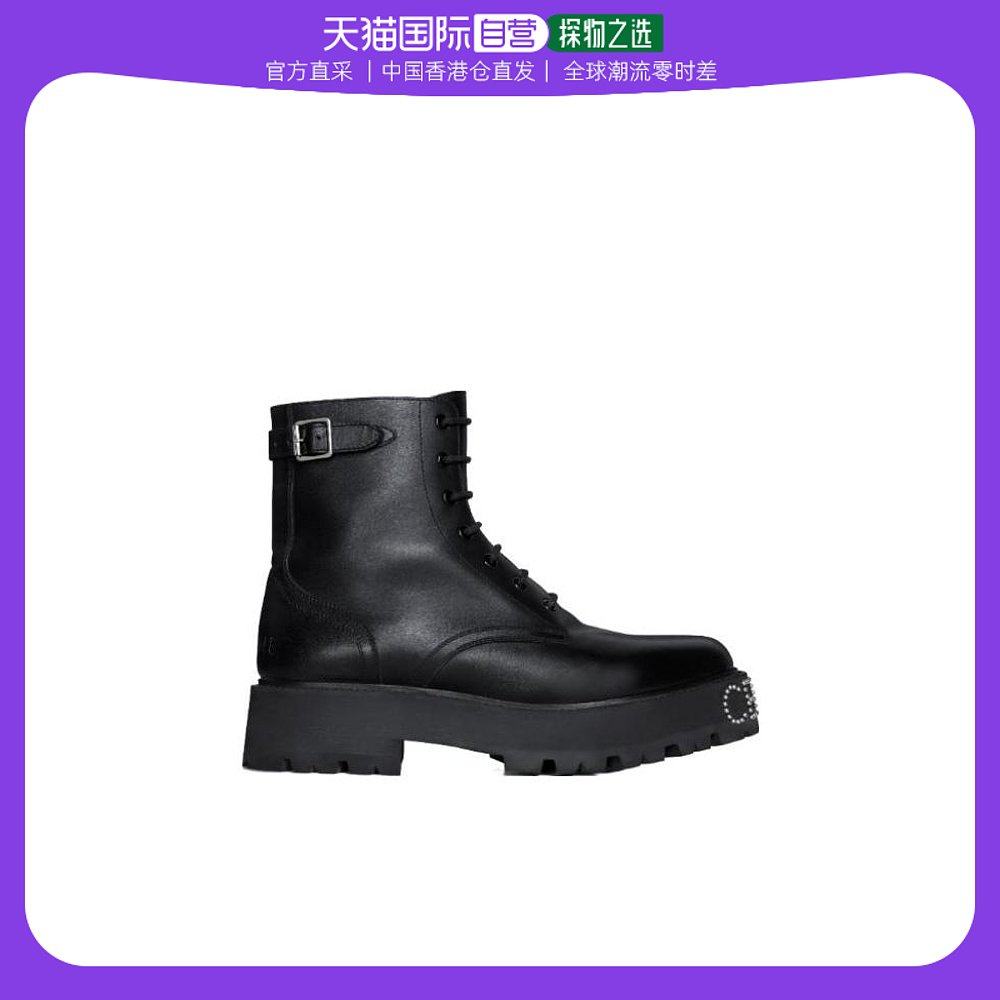 香港直邮celine bulky亮泽牛皮革饰钉外底系带靴 345983579c.