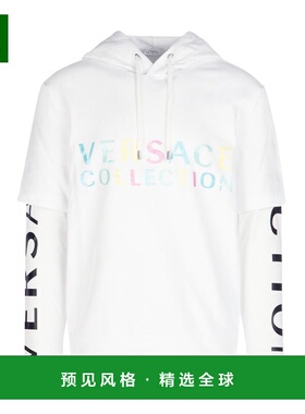 香港直邮Versace 假两件字母印花卫衣 V800886VJ00358V1001范思哲