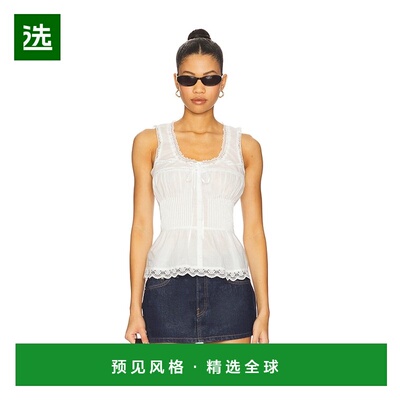 1h可退 香港直邮Danielle Guizio 女士 Lillie 褶纹上衣 P25116W1