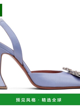 香港直邮Amina Muaddi 女士 蓝色 Begum Sling 95 高跟鞋 SB00309