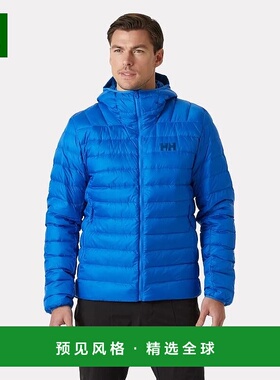 欧洲直邮Helly Hansen 男士蓝色聚酰胺Verglas连帽羽绒服2.0外套