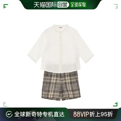 香港直邮Il Gufo 徽标衬衫短裤套装 P23DP415L3019133