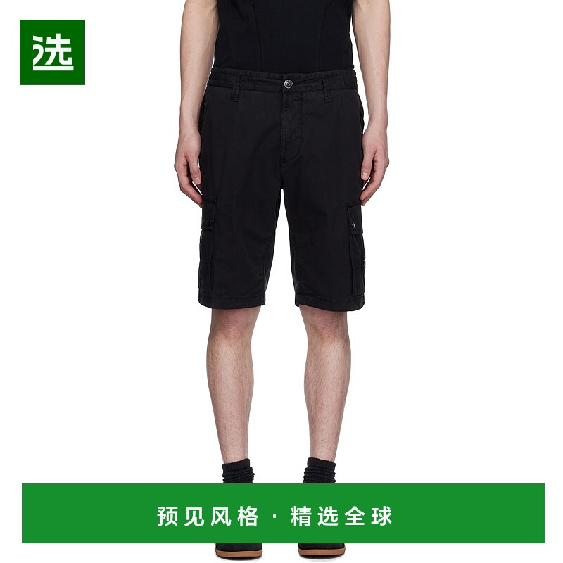 1h可退 香港直邮Stone Island 石头岛 男士 黑色 Supima Cotton T