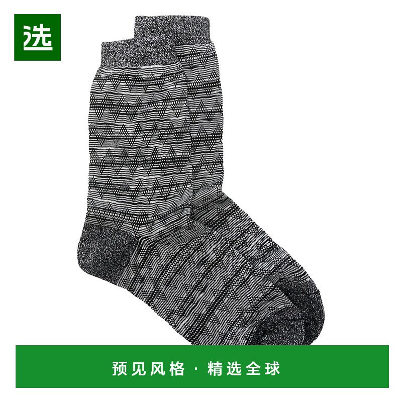 1h可退 香港直邮MISSONI 米索尼 女士 人字纹棉袜子 CZ00CMDA350