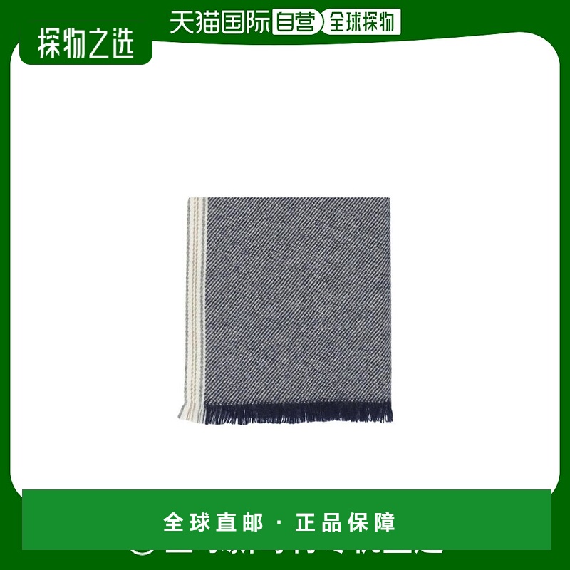 香港直邮Brunello Cucinelli 条纹羊绒细节围巾 MSC667AG高端时尚