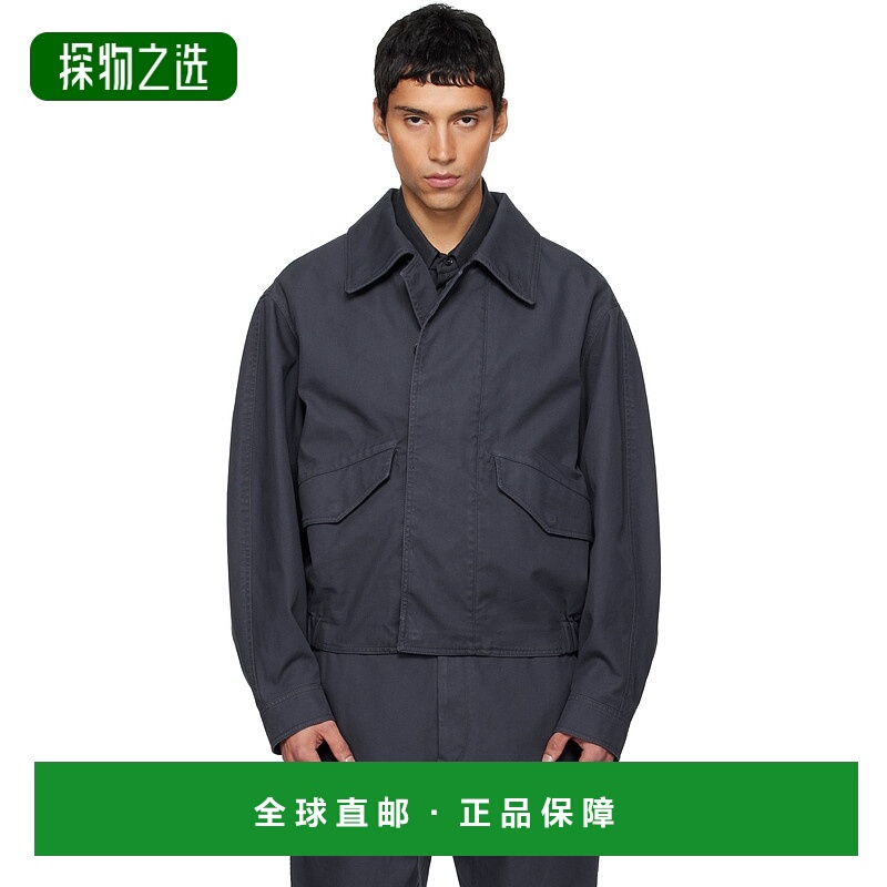 香港直邮Lemaire 男士 海军蓝 Boxy 夹克 OW1169LF1452