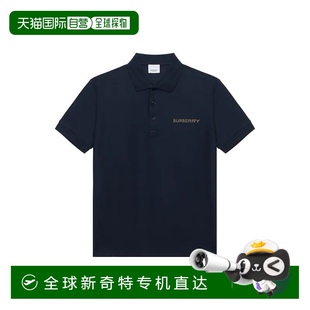 Polo衫 欧洲直邮Burberry博柏利Logo字母刺绣短袖