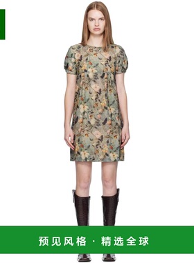 1h可退 香港直邮R13 女士 绿色 Raglan Sleeve Baby Doll 连衣裙