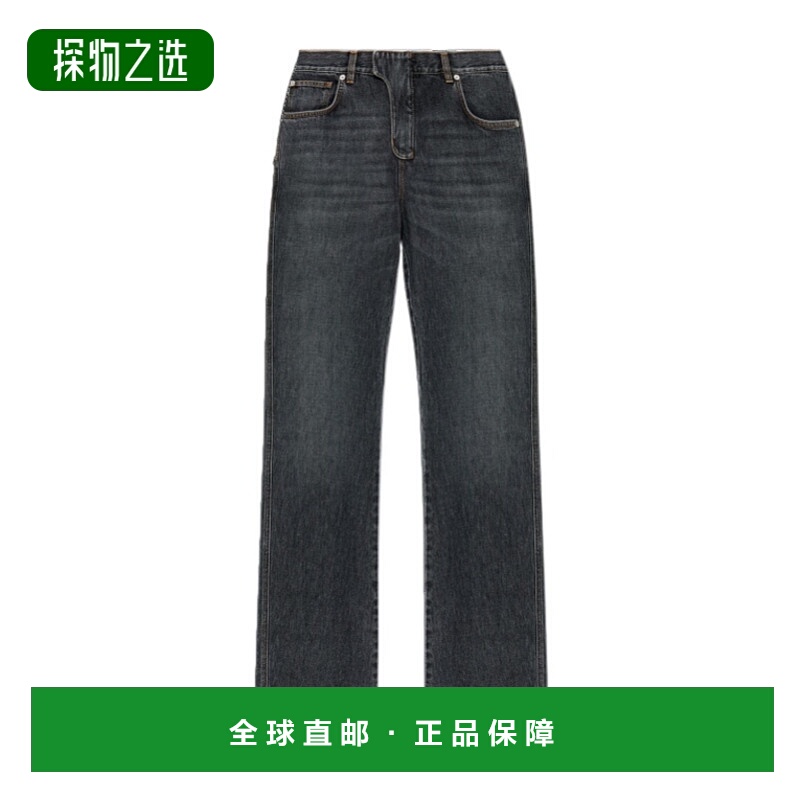 香港直邮Balmain 腰带环牛仔裤 FH0MI100DF98直筒裤