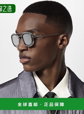 1h可退 欧洲直邮LV/路易威登 男士灰色金属太阳镜正品百搭显