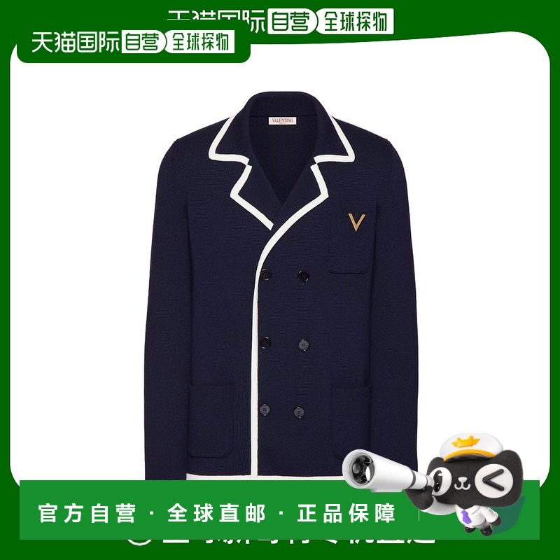 【99新未使用】香港直邮Valentino 双排扣羊毛西装外套 4V3KA03J9