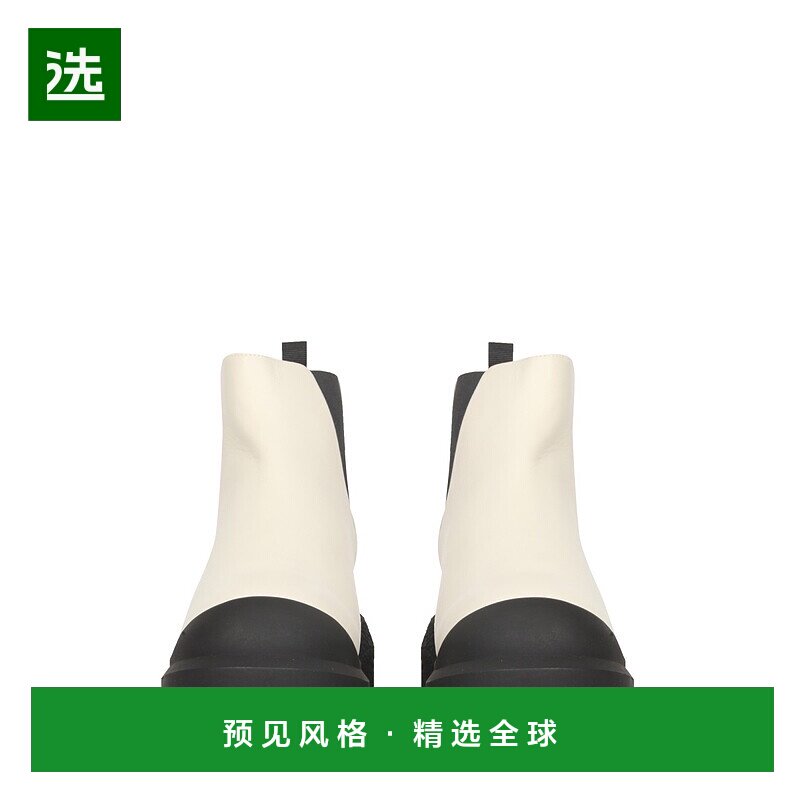 欧洲直邮Stuart Weitzman女士米色圆头靴子时尚百搭简约潮流女靴