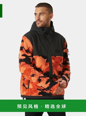 欧洲直邮Helly Hansen 男士橙色涤纶Patrol绒绒夹克海丽汉森外套
