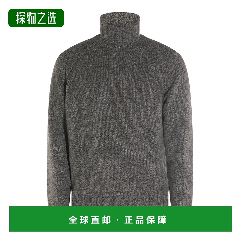 香港直邮zegna 杰尼亚 男士 深灰羊绒针织衫 UGB30A2320901