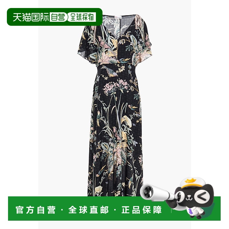 1h可退 香港直邮Red Valentino 红·华伦天奴 女士 露肩印花真丝