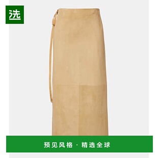 香港直邮The Row 女士 Danas 绒面革裹裙 beige米色 舒适时尚裙子
