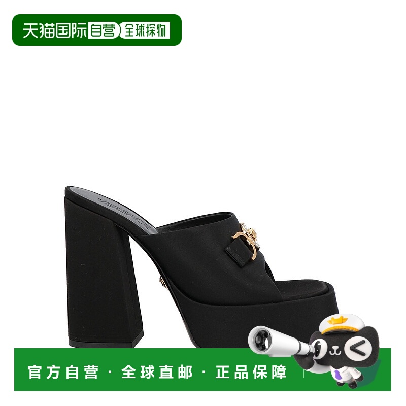 1h可退 香港直邮Versace 范思哲 女士 凉鞋 black黑色 舒适时尚