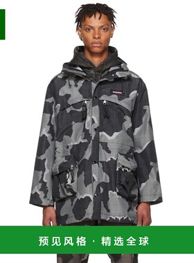 1h可退 【美国直邮】UNDERCOVER 灰色Eastpak版尼龙大衣 男装毛呢