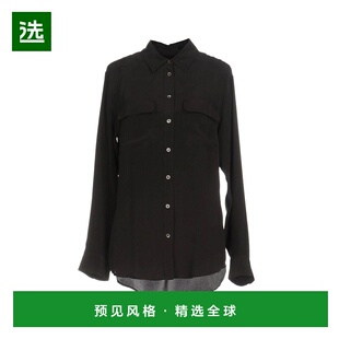 1h可退 香港直邮EQUIPMENT 女士 Blouses 纯色衬衫 black黑色 舒