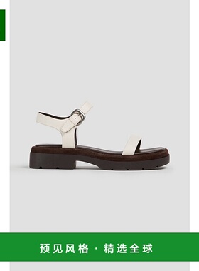 1h可退 香港直邮VINCE 女士 Heloise 皮质凉鞋 I8860L2100MILK