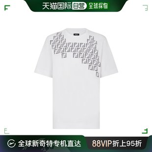 香港直邮Fendi FY0936AKE0刺绣 徽标T恤 圆领短袖
