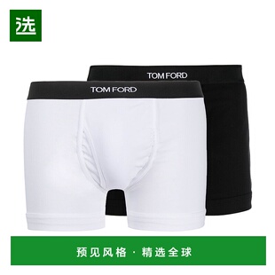 香港直邮Tom 黑白棉混纺四角裤 Ford 男士 T4X 汤姆·福特 1h可退