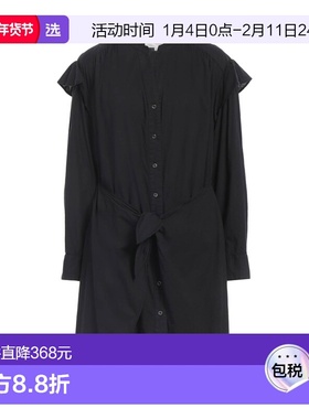 1h可退 香港直邮Xirena 女士 衬衫式连衣裙 black黑色 舒适时尚