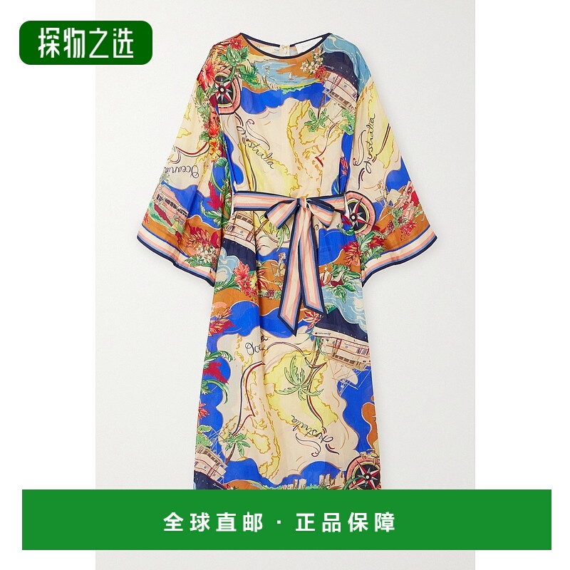 1h可退 香港直邮ZIMMERMANN 女士 + SUSTAIN Alight 网状束带印花