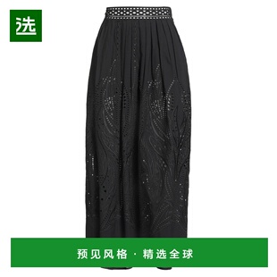 1h可退 香港直邮Alberta Ferretti 女士 长款半身裙 black黑色 舒