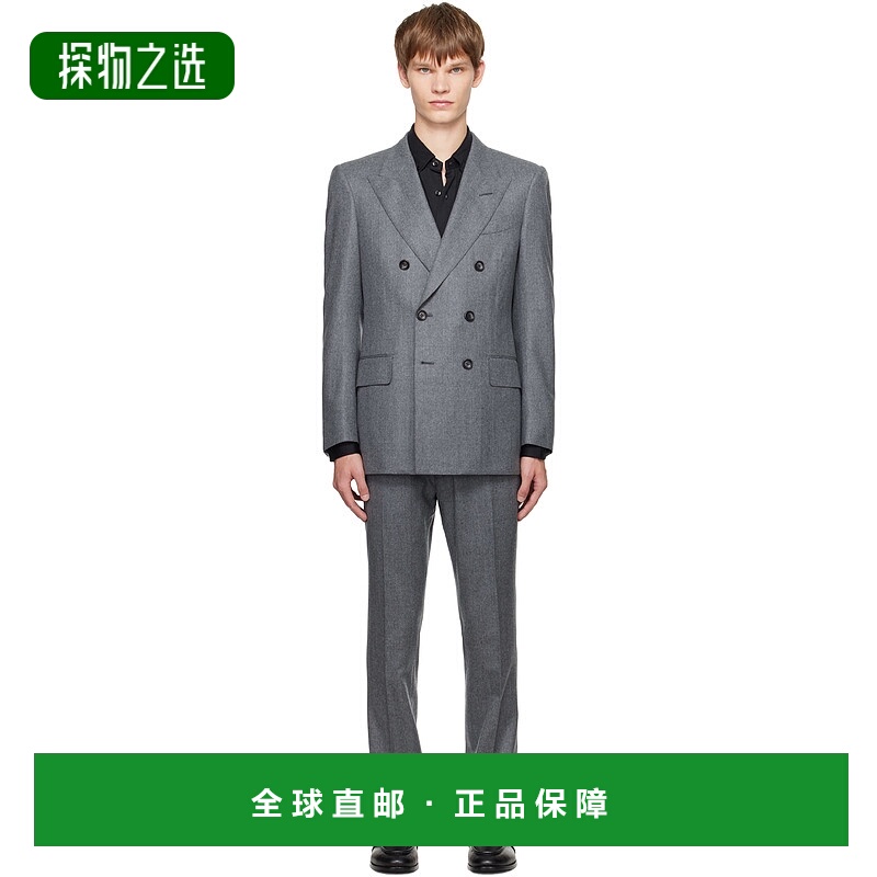 香港直邮Tom Ford 汤姆·福特 男士 灰色 Woolen Flannel Dyllan