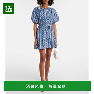 1h可退 香港直邮Velvet 女士 Shereen 印花迷你连衣裙 blue蓝色