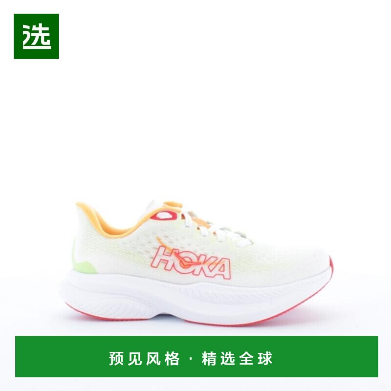 欧洲直邮HOKA MACH 6 女士白色透气网布运动鞋新款户外鞋科技