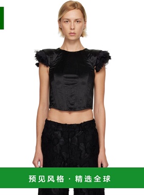 1h可退 香港直邮Collina Strada 女士 黑色 Ava 上装 XX3307