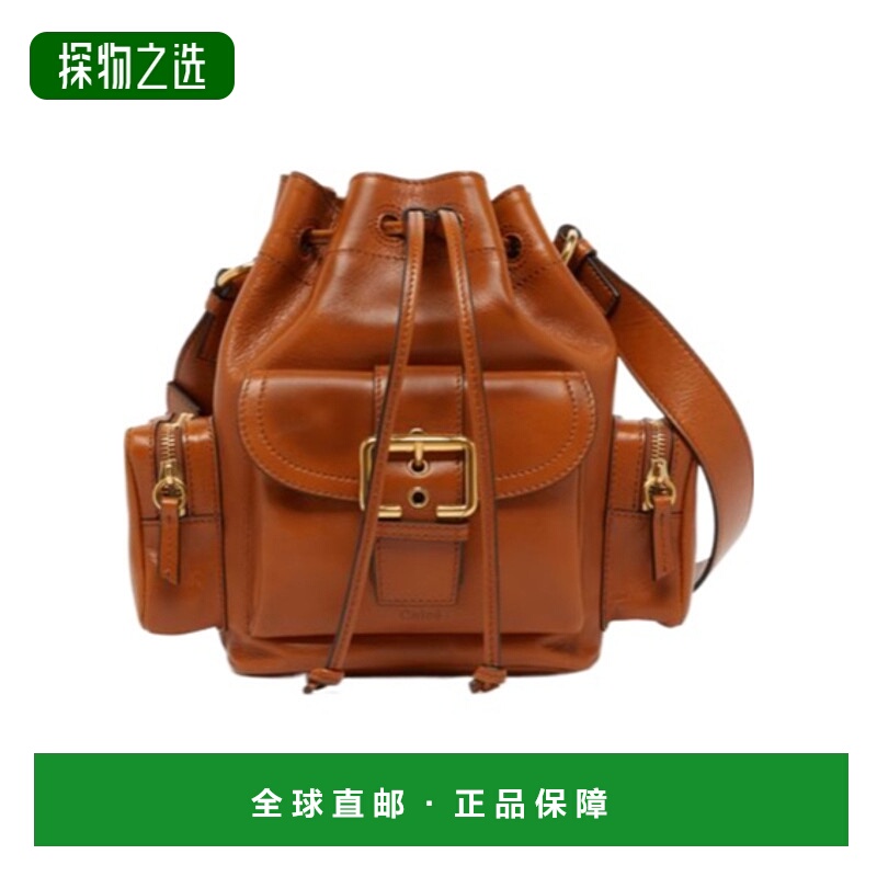 香港直邮Chloe 抽绳单肩包 CHL63J9J斜挎包水桶包