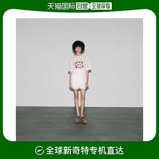 自营GUCCI Gucci饰印花花卉棉质蕾丝上衣 古驰 女士