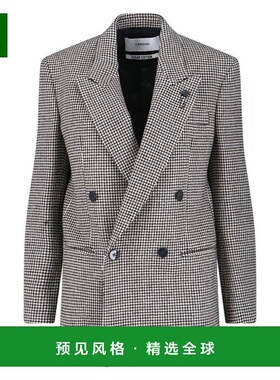 1h可退 香港直邮Lardini 女士 拉迪尼雙排扣千鳥格夾克 A6CAMERON