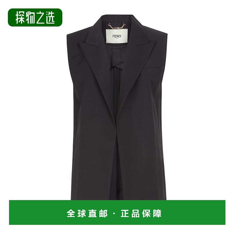 香港直邮Fendi 羊毛开衩马甲 FT5990S9A