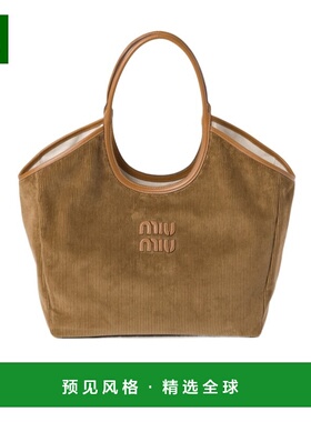 香港直邮Miu Miu IVY灯芯绒购物袋手提包单肩包 5BG2862F81VOOO