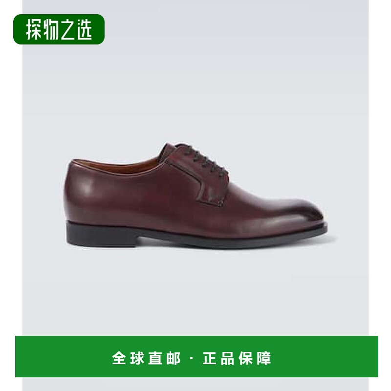 1h可退 香港直邮Zegna 杰尼亚 男士 皮质德比鞋 red红色 舒适时尚
