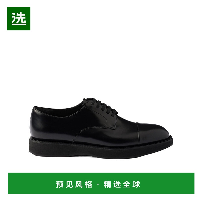 香港直邮Prada 亮面皮革系带鞋 2EC141055FG000普拉达
