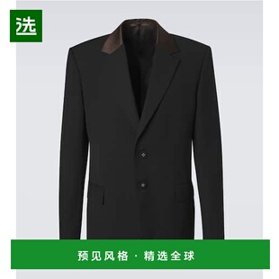 1h可退 香港直邮Wales Bonner 男士 Alto 绸缎边初剪羊毛西装外套