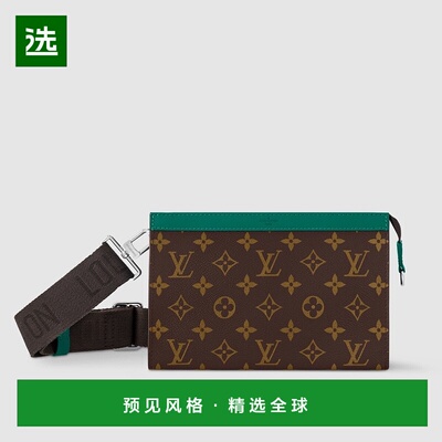 1h可退 欧洲直邮LV/路易威登 Gaston Wearable男士棕色老花帆布单