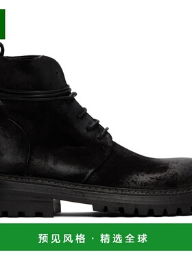 1h可退 香港直邮marsell 男士 黑色 Carrucola Combat 踝靴 MM402